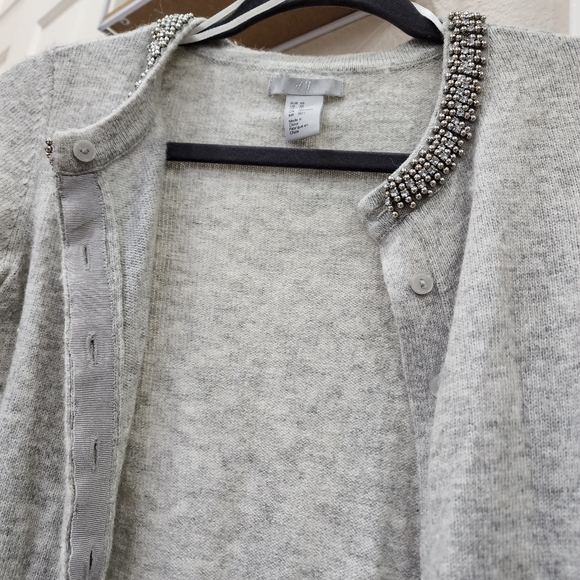 Women&M Crop Knit Sequin trim Cardigan XS - Picture 5 of 9